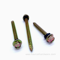 Yellow galvanized self-tapping screws